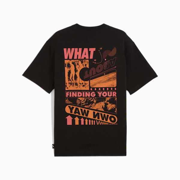 Playera House Of Graphics "What" para hombre, PUMA Black, extralarge